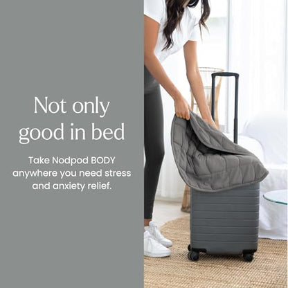 nodpod Body 6.5lb Patented Compact Weighted Blanket - color: Elephant Gray