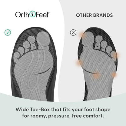 Orthofeet Wichita Orthopedic Women's Casual Shoes | Lightweight, Stretchable Ladies Shoe with Adjustable Monk Strap, Arch Support, Comfortable Ergonomic Cushioning, Wide Toe Box - size: 7.5
