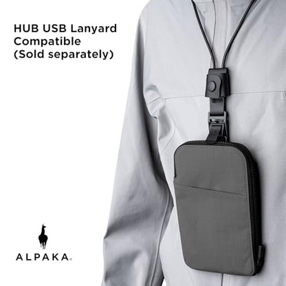 ALPAKA Zip Travel Wallet RFID Blocking Passport Holder Grey - color: Grey