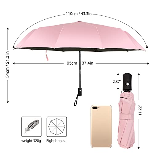 Shinok Travel Umbrella Compact Folding Sun Umbrellas Lighweight Auto Open Close for Women Parasol