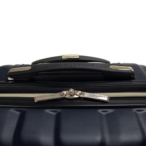 Kenneth Cole REACTION Madison Square Lightweight Hardside Chevron Expandable Spinner Luggage, Navy, 2-Piece Set (20" & 28") - color: Navy, size: 2-Piece Set (20" & 28")