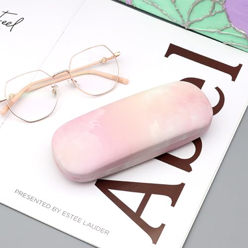 3 Pack Glass Cases Hard Shell, Portable Hard Eyeglasses Case Linen Fabrics Eyeglass Organizations for Women Girls - color: Classical