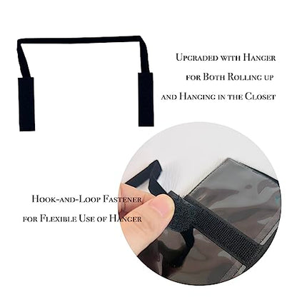 UnionPlus Velvet Jewelry Roll Organizer, 9 Grids, Black - color: Black, size: 9-Grids