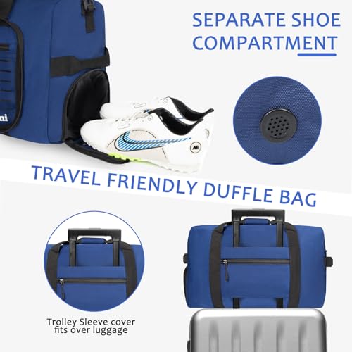 65L Foldable Duffle Bag for Travel, Large Durable Travel Duffel Bag - color: Blue, size: 65L