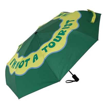 Fisura - Travel Umbrella – Original Strong Automatic Folding Rain Umbrella, Compact Small Light & Portable, Waterproof Rain for Gift - color: Not a Tourist