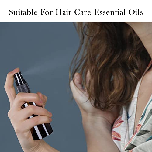 2oz Amber Glass Spray Bottles for Essential Oils, Set of 18