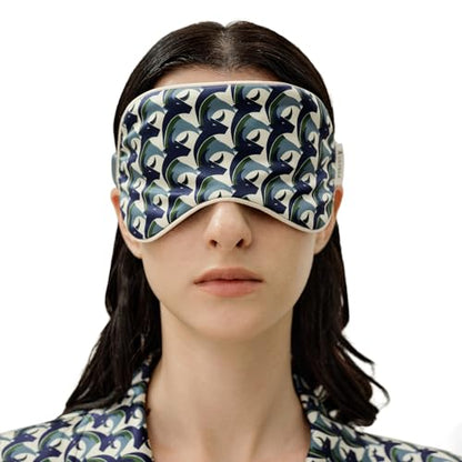 LILYSILK 1 pc 100% Silk Sleep Mask Blindfold Elastic Strap Soft and Comfortable Night Shade for Men Women Taurus - color: Taurus