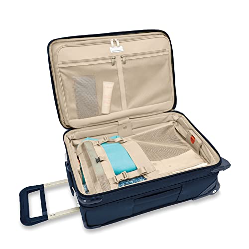 Briggs & Riley Baseline Essential 2-Wheel Softside Carry-On, Navy - color: Navy, size: 22" Carry-On