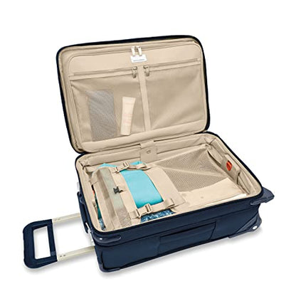 Briggs & Riley Baseline Essential 2-Wheel Softside Carry-On, Navy - color: Navy, size: 22" Carry-On