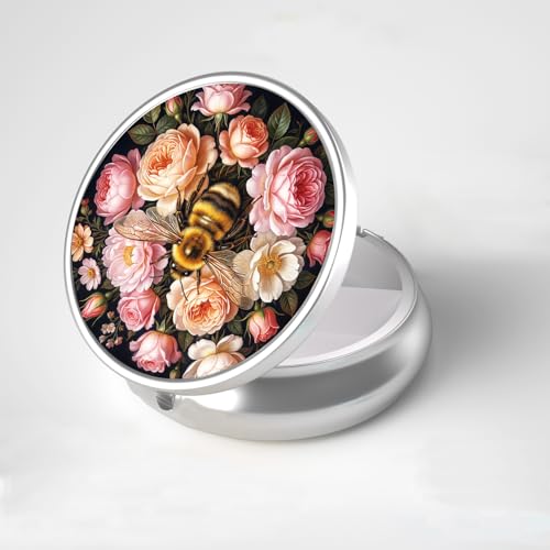 LRITER Pill Case, 3 Compartment Portable Travel Pill Box, Pillbox Organizer - color: Bee