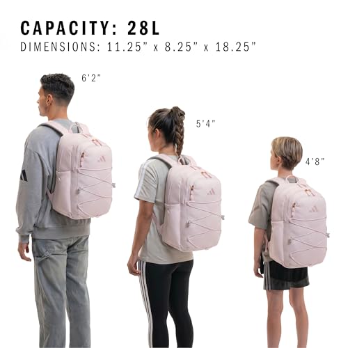 adidas Amplifier School Backpack 27L - color: Distilled Pink/Dual Lilac Purple/Bungee