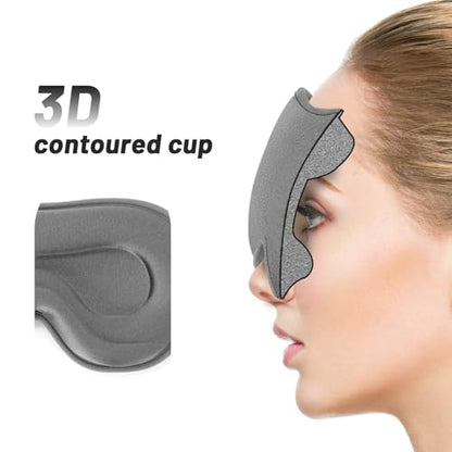 Sleep Mask for Men and Women, Lash Extensions 3D Eye Mask, Gray - color: Gray