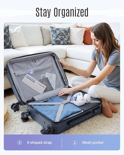 LIGHT FLIGHT Luggage Sets 3 Pcs Suitcase with Wheels,20"/24"/28",Gray - color: Gray, size: 3-Piece Set-20 Inch/24 Inch/28 Inch