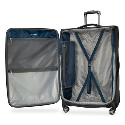 Ricardo Beverly Hills Avalon Softside Medium Check-In Luggage Made with Sustainable 100% Recycled PET (rPET), Lightweight, Eco-Friendly Travel, Expandable, Dual Spinner Wheels, Black, 28-inch - color: Black, size: 28-inch