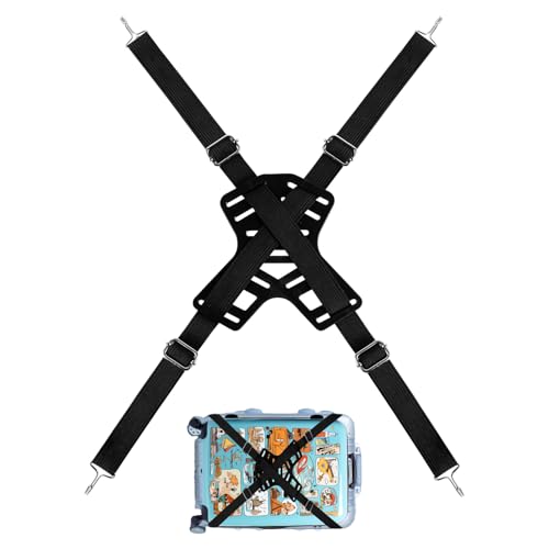 Elastic Bungee Strap, 4-Way Flat Bungee Cord with Hooks Adjustable Tie Down Bungee Cords Luggage Bungee Strap Bike Rack Bungee for Securing Luggage Items