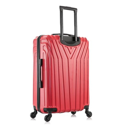 InUSA VASTY 24-Inch Medium Hardside Spinner Luggage Lightweight Red - color: Red, size: 24 Inch