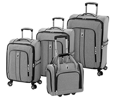 London Fog Newcastle 4 Piece Set - color: Black White Herringbone, size: 4 Piece Set
