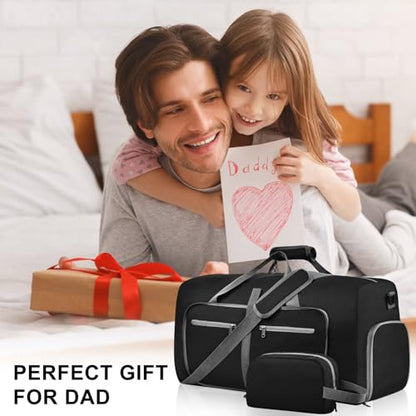 Felipe Varela Foldable Duffle Bag for Travel Weekend Overnight Gym Camping - color: A Black, size: 85L