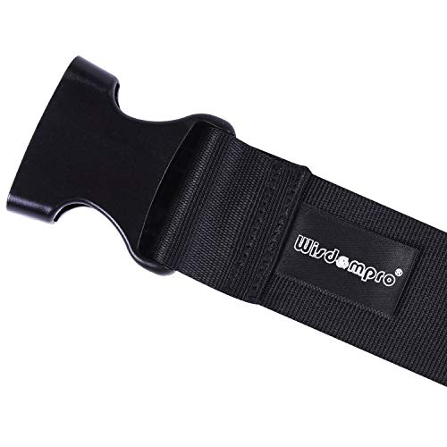 Wisdompro 2 Pcs Add a Bag Luggage Strap, 31" Luggage Connector Straps Black - color: Black, size: 31 inch