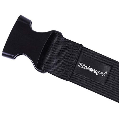 Wisdompro 2 Pcs Add a Bag Luggage Strap, 31" Luggage Connector Straps Black - color: Black, size: 31 inch