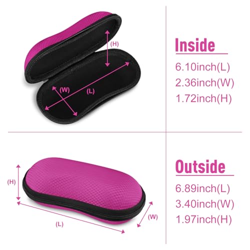 FINTIE Sunglasses Case, Hard EVA Shell Shockproof Sport Glasses Case - color: Magenta