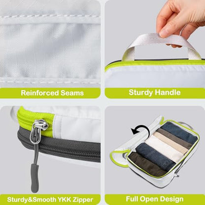 Cipway Compression Packing Cubes for Travel (3 Piece,White) - color: White, size: 3PCS