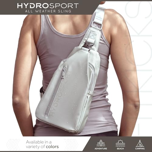 FITKICKS Hydrosport Sling Unisex Crossbody Travel Bag - color: Silver