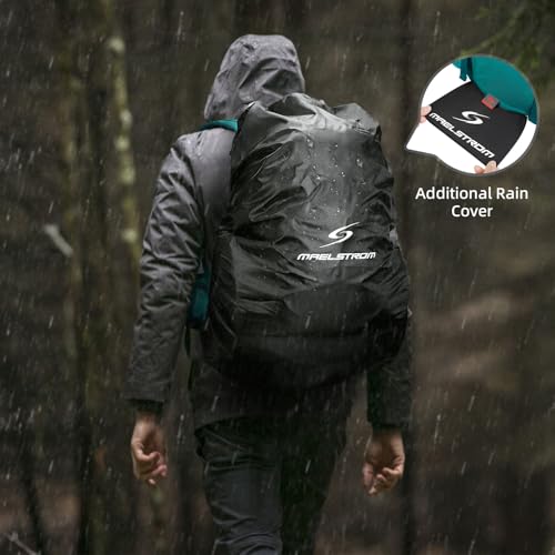 Maelstrom 40L Waterproof Hiking Backpack, Lightweight Travel Daypack - color: Green
