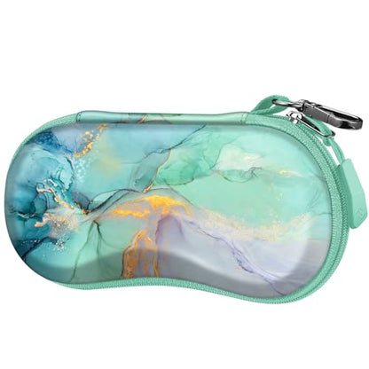 FINTIE Sunglasses Case, Hard EVA Shell Shockproof Sport Glasses Case - color: Z-emerald Marble