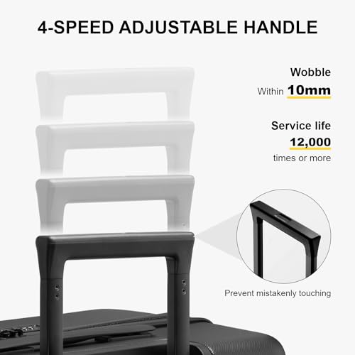 LEVEL8 Luggage Sets 2 Piece, 20/28 inch Hardshell Suitcases Sets, Lightweight Luminous Textured Hardside with Spinner Wheels, Tsa Lock, 2-Piece Set (20/28), Black - color: Black, size: 2-Piece Set (20/28)