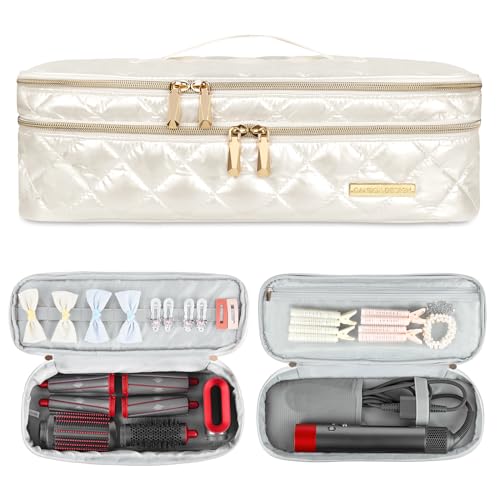 Anti-Drop Travel Case for Dyson Airwrap & Shark FlexStyle - color: Cream