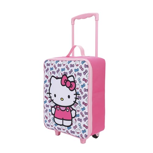 Bioworld Hello Kitty Bows 14" Youth Pink Soft Sided Luggage - color: Hello Kitty Bows Pink