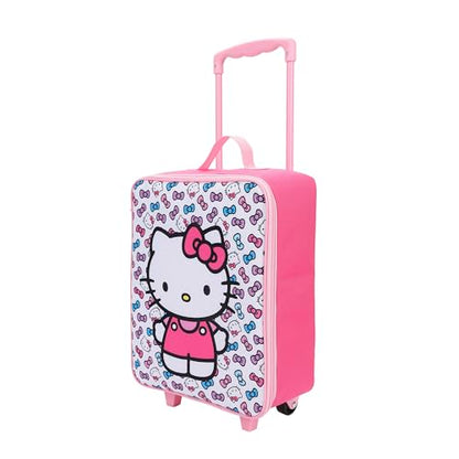 Bioworld Hello Kitty Bows 14" Youth Pink Soft Sided Luggage - color: Hello Kitty Bows Pink