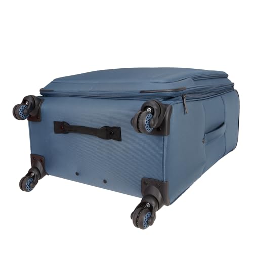 Sharper Image Odyssey 2-Piece Set (21.5" & 29") Expandable 8-Wheel Spinner Carry On and Large Checked Luggage Set, Bluefin - color: Bluefin, size: 2-Piece Set