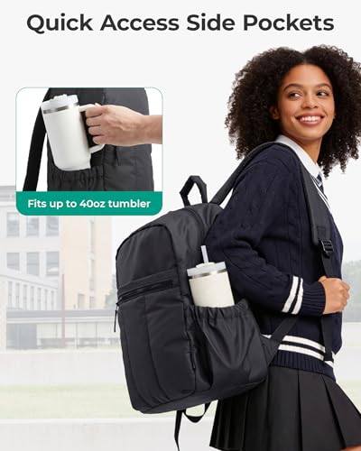 BAGSMART Travel Backpack for Women, 15.6 Inch Laptop College Backpack - color: Camel, size: Standard 15.6 Inch