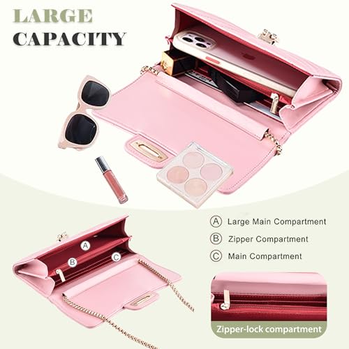 Small Crossbody Bag Sling Bag, Phone Holder for Women - color: Pink
