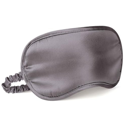 LULUSILK Mulberry Silk Sleep Eye Mask for Sleeping Women Men, Charcoal Gray - color: Charcoal Gray