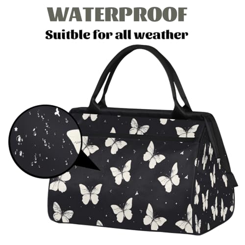 Butterfly Weekender Overnight Bag for Women Travel Gym Sport - color: D 016