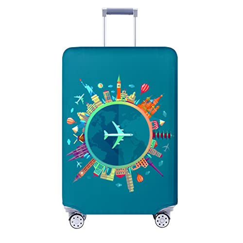 Travelkin 여행 가방 Tsa 승인 여행 가방 커버 프로텍터, 드리밍 블루, 패션 - color: 드리밍 블루, size: 2-M(22-25inch suitcase)