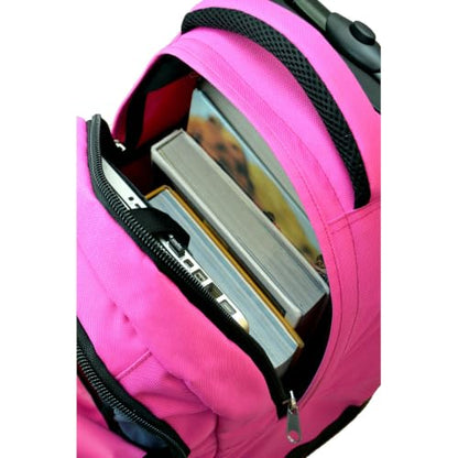 Denco UNLV Rebels Expedition Wheeled Laptop Backpack with Telescoping Handle for Travel, Work & Everyday Adventures