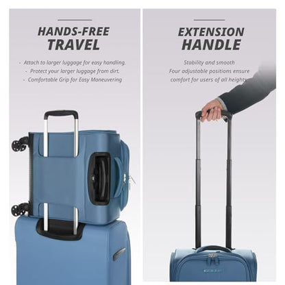 Verage Underseat Carry On Luggage with Wheels,14.5-Inch,Coast Blue - color: Coast Blue, size: 14.5-Inch Plus Underseat