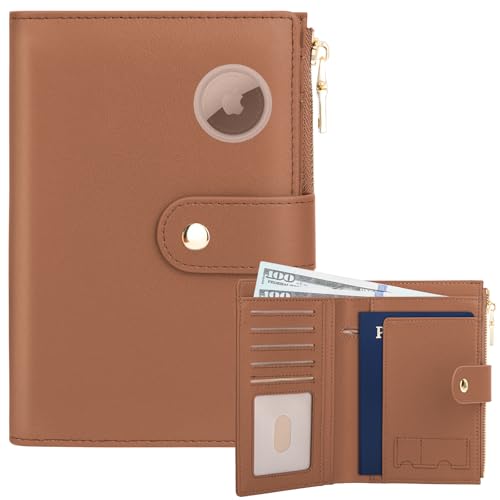 Passport Holder for Travel RFID Blocking Passport Wallet Cover - color: Brown