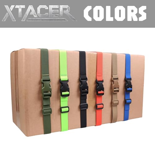 XTACER 1 Inch Molle Backpack Accessory Strap Luggage Straps Cover Strap Sleeping Bag Strap with Buckle (Green, 40) - color: GREEN, size: 40 Inches
