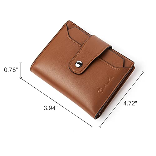 BOSTANTEN Leather Womens Wallet Small RFID Blocking Credit Card Holder - color: 3-Brown