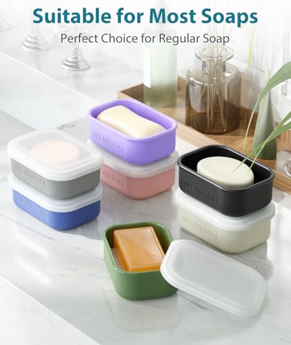 Quatish Compact Leakproof Travel Soap Case, Bar Soap Holder Travel, Grey - color: Grey, size: Regular