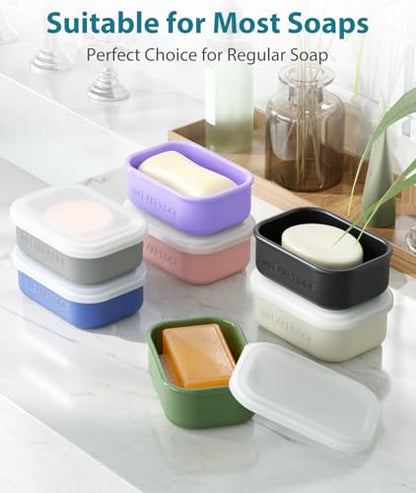 Quatish Compact Leakproof Travel Soap Case, Bar Soap Holder Travel, Grey - color: Grey, size: Regular
