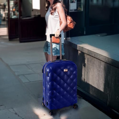 25'' Luggage,Expandable,PC Hardshell Suitcases w/Wheels - color: NAVY, size: 25 inch Single Piece