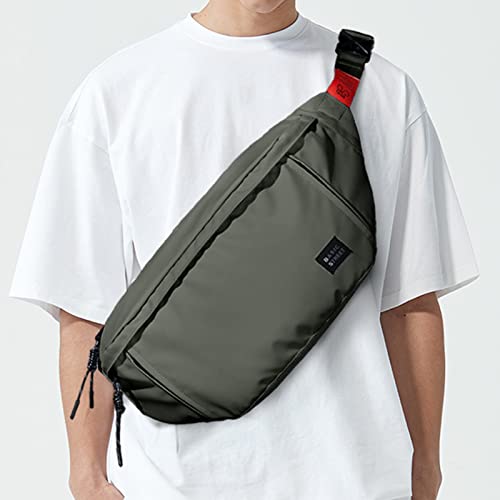 X-Large Crossbody Fanny Pack for Women Men,Waterproof Waist Bag Pack - color: Green, size: X-Large