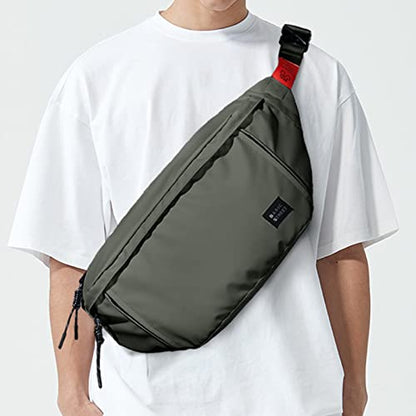 X-Large Crossbody Fanny Pack for Women Men,Waterproof Waist Bag Pack - color: Green, size: X-Large