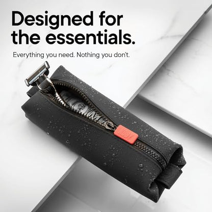 TOOLETRIES The Koby Dopp Kit Toiletry Bag- Mini 8.5" x 2.75" x 2", Charcoal - color: Charcoal, size: Mini 8.5” x 2.75” x 2”